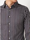 Desoto Shirt Multi Stripe Brown Model / Detail