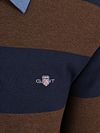 Gant Rugger Shield Chambray Polo Streep Navy Bruin