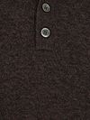 Profuomo Longsleeve Poloshirt Boiled Wool Brun