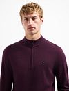 No Excess Jersey Media Cremallera Dark Wine Model / Detail