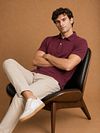 King Essentials The James Polo Shirt Burgundy Model / Voorkant