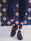 Burlington Edinburgh calcetines hasta la rodilla de lana en azul marino Model / Sfeerbeeld