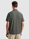 Camicia a maniche corte Cast Iron in jersey strutturato taupe Model / Achterkant