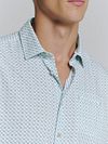 Camicia No Excess con stampa azzurro chiaro Model / Detail