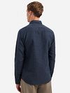 Camicia No Excess in jacquard con stampa navy Model / Achterkant