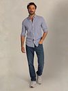 Camisa de franela NZA con cuello button-down en azul Model / Voorkant
