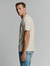 Camiseta No-Excess de cuello redondo con rayas jacquard Model / Zijkant