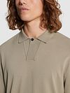 Cast Iron Knitted Riva Polo Shirt Taupe Model / Detail