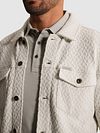 Overshirt Cast Iron z żakardowym wzorem w kolorze ecru Model / Voorkant