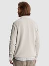 Cast Iron Longsleeve Half-Zip Polo Chenille White Down