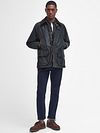 Barbour woskowana kurtka Bedale w kolorze ciemnozielonym Model / Voorkant