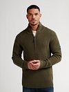 Sweter Petrol z półzamkiem w kolorze khaki Model / Voorkant
