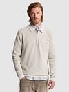 Cast Iron Longsleeve Half-Zip Polo Chenille White Down