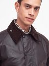Barbour Bedale Wax Jacket Brown Model / Detail