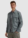 Cast Iron Tech Overshirt Stormy Blau Model / Voorkant