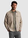 Cast Iron Tech Overshirt Zip Beige Model / Voorkant