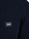NZA Half Zip Slub Navy Knit Oxford