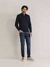 State Of Art Half Zip Pullover Wool Blend Navy Model / Voorkant