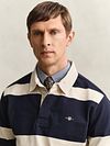 Gant Heavy Rugger Stripe Shield Polo Shirt Stripes Navy White Model / Voorkant