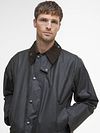 Barbour Northumbria Wax Jacket Green Model / Detail