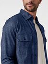 Desoto Overshirt Denim Spark Dark Blue Model / Detail