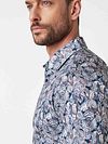 Camicia Desoto con stampa floreale blu Model / Detail