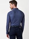Desoto Hemd Twill Optics Indigo Model / Achterkant