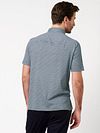 Desoto Short Sleeve Shirt Print Aqua Blue Model / Achterkant