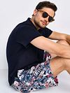 Desoto Short Sleeve Shirt Festival Navy Model / Sfeerbeeld