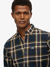 Superdry Karohemd Lumberjack Marineblau Model / Voorkant