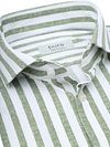 Pure Shirt Linen Optics Streep Groen Product / Detail