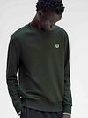 Fred Perry genser Logo Mørkegrønn Model / Detail