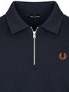 Fred Perry Longsleeve Half Zip Poloshirt Marineblå Product / Detail