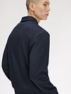 Fred Perry Longsleeve Half Zip Poloshirt Marineblå Model / Achterkant