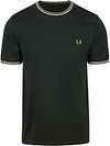 Fred Perry M1588 Twin Tipped T-shirt Donker Groen M1588-Y65 kopen | Suitable
