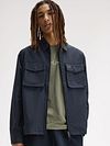 Fred Perry Overshirt Pocket Ribstop Navy Model / Voorkant