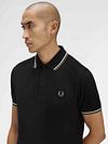 Fred Perry Polo Twin Tipped M3600 Sort W54 Model / Detail