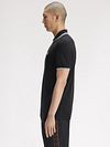 Fred Perry Polo nera 350 Model / Zijkant