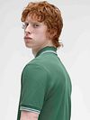 Fred Perry Polo Twin Tipped M3600 zielone Z59 Model / Detail