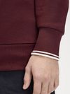 Fred Perry halvzip-trøje Burgundy Model / Detail