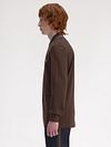 Fred Perry Longsleeve Polo Bruin 49A Model / Zijkant