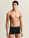 GANT Boxershorts Trunk 3-Pack Svart Grå Vit Model / Voorkant