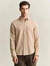 Gant Camicia Casual Flanella A Quadri Caramello Model / Voorkant