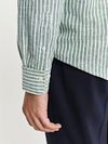 Gant Casual Overhemd Streep Linnen Groen Model / Detail