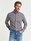 Gant Casual Skjorte Twill Ternet Brun Model / Voorkant