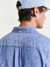 Gant Chemise Lin Bleu Model / Achterkant