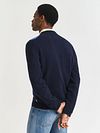 GANT Genser Wool Blend Argyle Navy Model / Detail