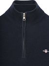 Gant Half Zip Pull Micro Textured Marine Product / Detail