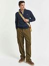 Gant Halfzip-Wollpullover Melange Blau Model / Voorkant