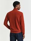 Gant Halfzip Wool Sweater Logo Rust Model / Achterkant